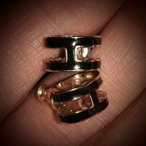 Gold Enamel Earrings